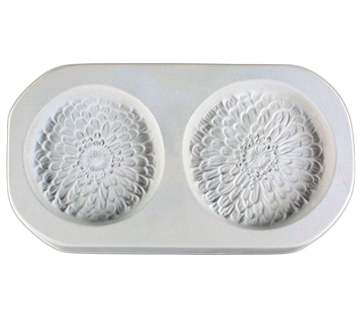 CPI Two Small Zinnias Casting Mould - Click Image to Close